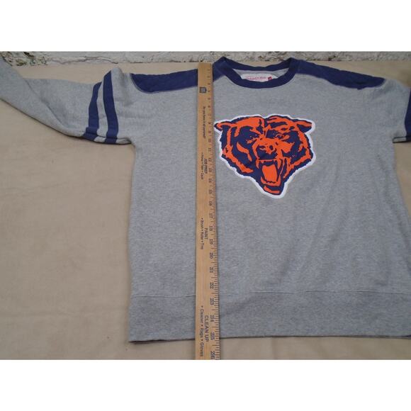 Chicago Bears Sweatshirt Mens Large Gray Blue Crew Neck Throwbacks NFL Football - Picture 7 of 12